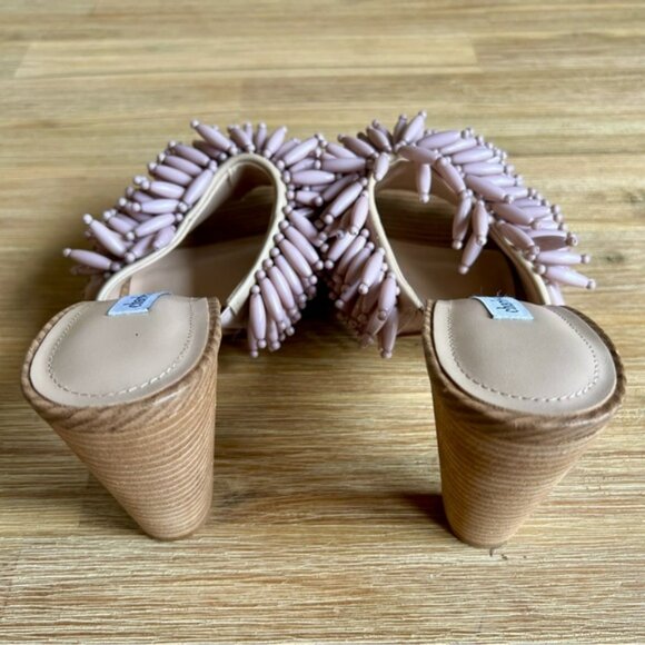 Charles David HOTTIE SANDAL size 9 beaded block heel slide - Picture 9 of 13